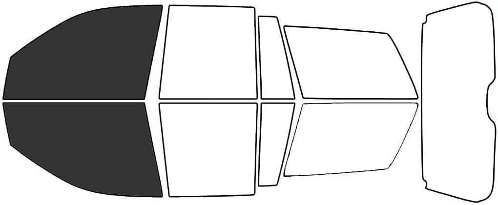 Rvinyl Window Tint Kit Compatible with Jeep Grand Cherokee 1999-2004 - Black 20% - Single Ply No Bubble Film - Do it Yourself Vehicle Front Precut Kit