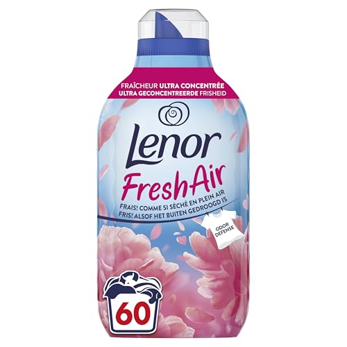 Lenor Fresh Air Adoucissant 60 Lavages (840ml), Parfum Jardins En Fleurs, Protection Anti-Odeurs, Fraîcheur Ultra Concentrée, Fabriqué En France