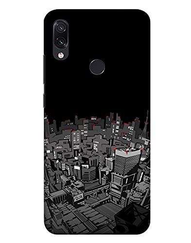 Grey Cloud IndiaGrey Cloud India City Cartoon Printed Back Cover Case for Redmi Note 7 (Poly Carbonate | Black)