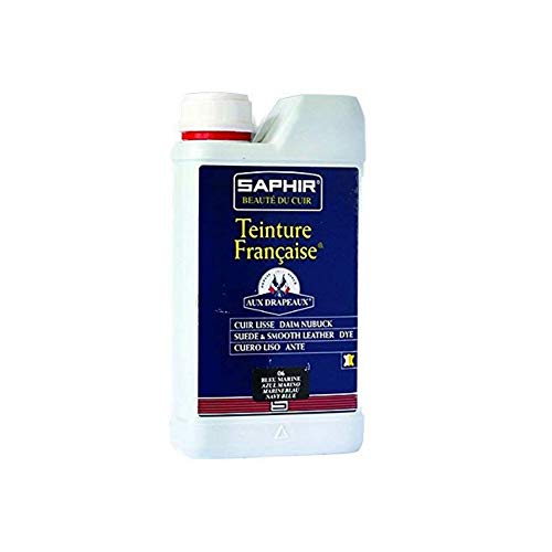Saphir |Tintura Francesa 500 ml |Tinte para Cuero Liso, Ante, Nubuck y Cuero Aterciopelado (Negro 01)