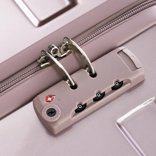 Three-Piece Hardshell Luggage Set, Lightweight and Durable with Spinner Wheels, ABS Material, Gold3