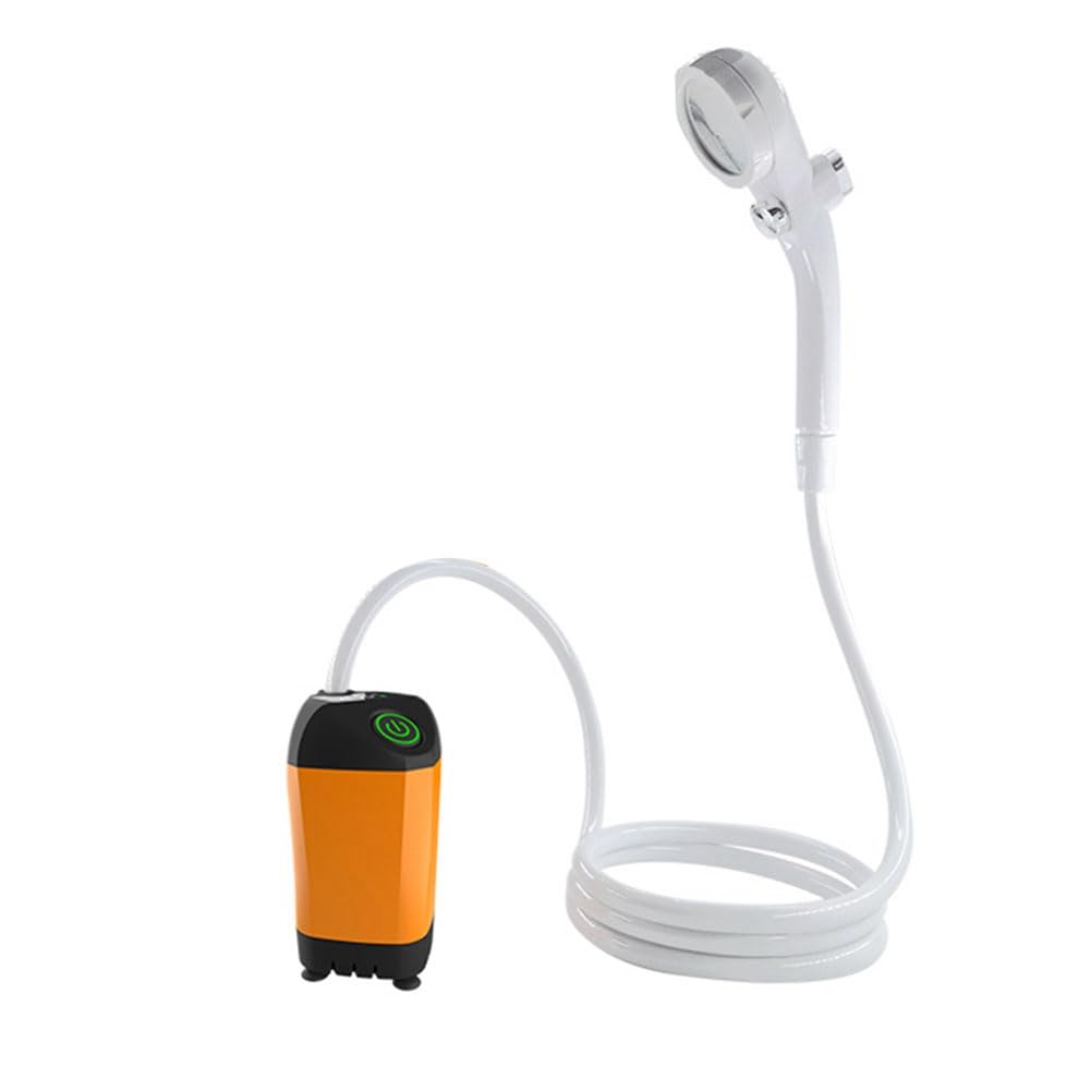 Douche de camping portable pour éviter l'eau froide avec température visible et tuyau