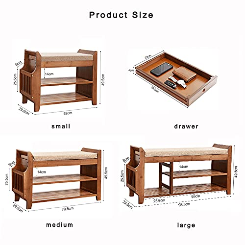 Banc de rangement rustique et étagère chaussures pivotante pour optimiser l'entrée - 2