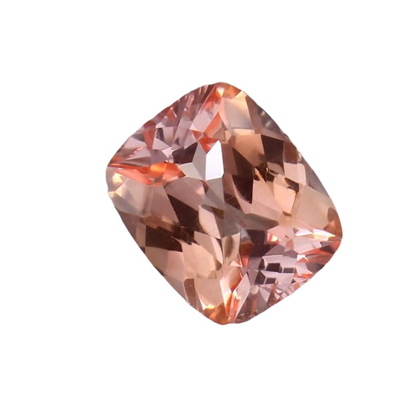Saphir Padparadscha naturel haut de gamme en taille coussin pour haute joaillerie