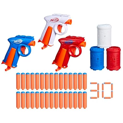 Hasbro Nerf N Series, Backyard Triple Pack, 3 Lanzadores de Dardos de Espuma Compactos, Set con 30 Proyectiles N1, Juegos de Competición, Blasters Adaptables, Largo Alcance, Aventura | Ya disponible en tu tienda friki favorita! En mundofriki.es!