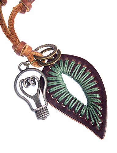 Preisvergleich Produktbild DeMa Jewelry Halskette aus Leder mit stylischem Anhänger (variante1)