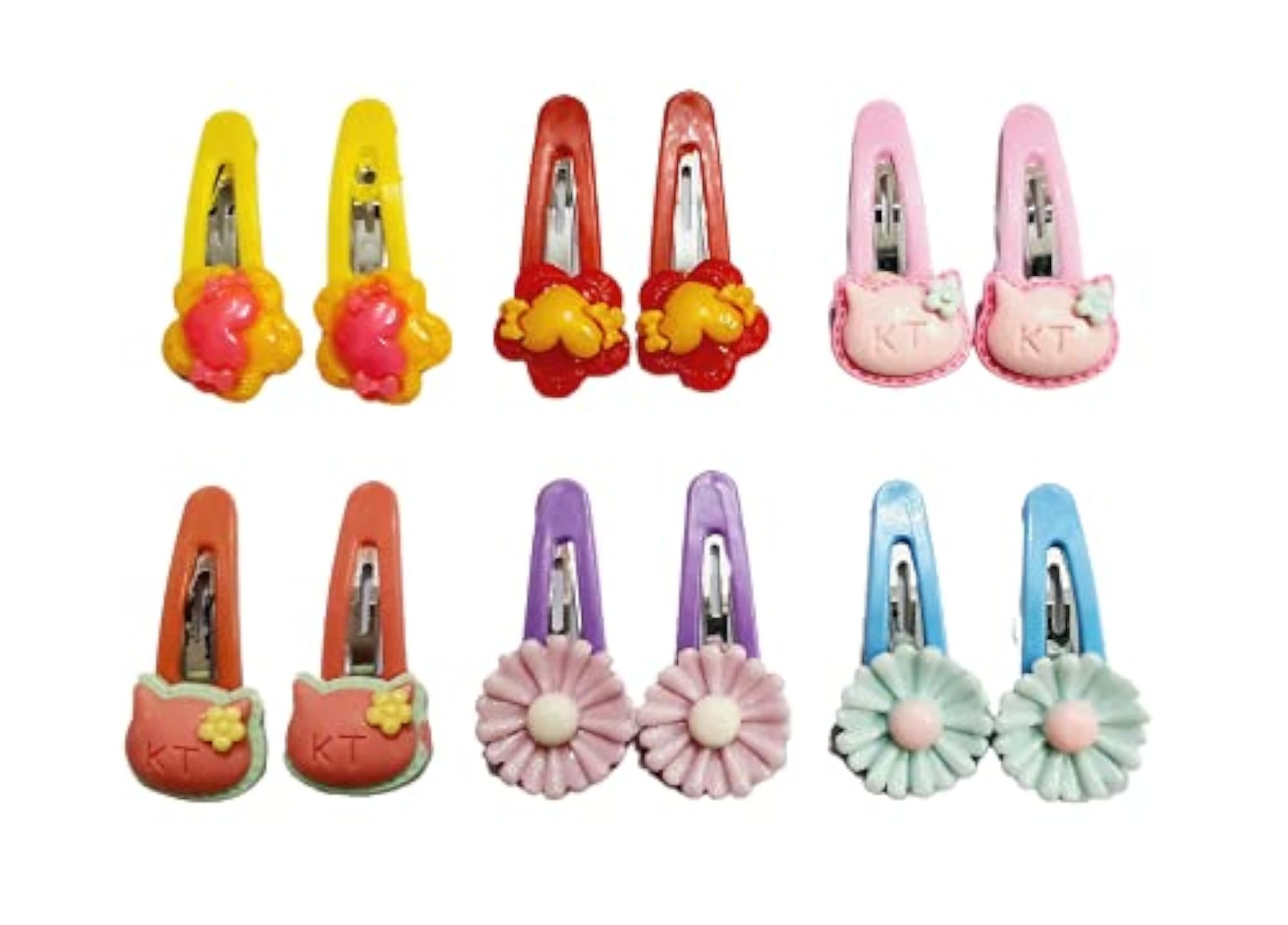 6pc Multicolored Printed Hair Clutcher Set for Women & Girls