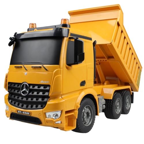 Caminhão de controle remoto, brinquedo de veículo de construção de caminhão basculante RC de 2,4 GHz