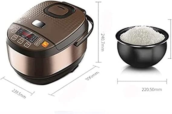 Miniatura 3 de ELORES Olla de arroz, olla de cocción lenta, multicocción para arroz, alimentos y verduras, huevo automático, mantiene caliente, control digital LED