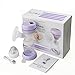 Electric Breast Pump, Portable Milk Pump Breastfeeding with Massage Mode and Adjustable Suction Pumping Levels for Mom's Comfort, Voice Guide LCD Display USB Charging, BPA Free Food Grade (Violet)