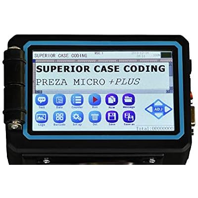 طابعة نافثة للحبر المحمولة Preza MICRO + PLUS SBK، مشفر نفث الحبر، آلة ترميز التاريخ، مشفر التاريخ المحمول