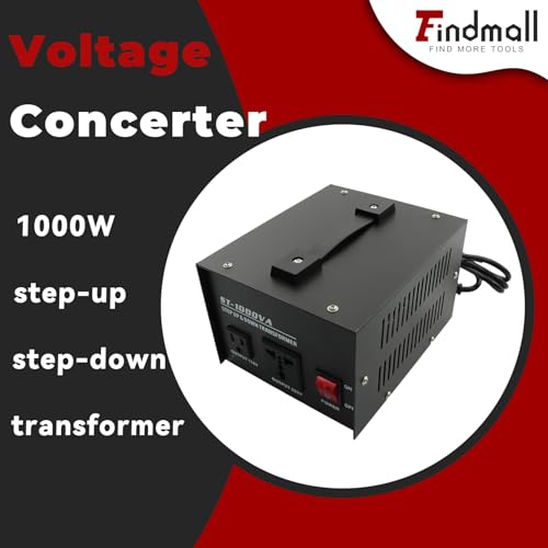 findmall Voltage Converter 1000W Step Up/Down Transformer 110V to 220V/220V to 110V Converter Transformer2