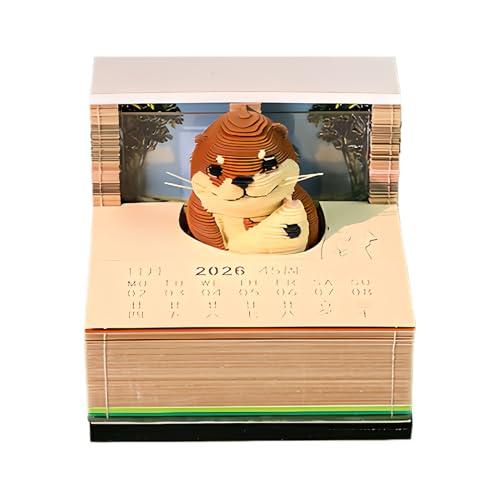 Calendrier 3D 2026 en art sculpté haut de gamme avec acrylique