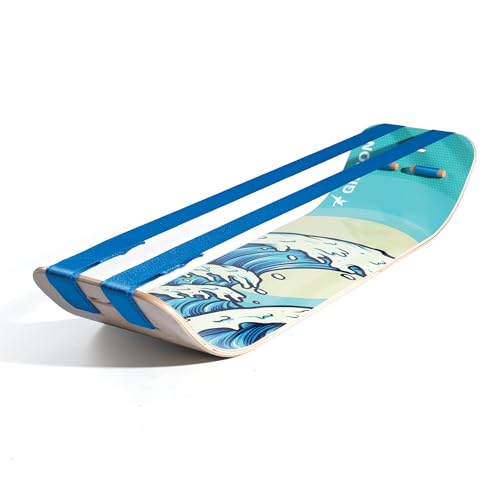 Image of GIBBON SlackBoard, Balance Board Kids & Adults, Slackline Balance Trainer | 1 & 2 Line Options, Slack Board, Core Workout Equipment, Home Gym Training, Standing Desk Exercise, Yoga, Agility, Pilates