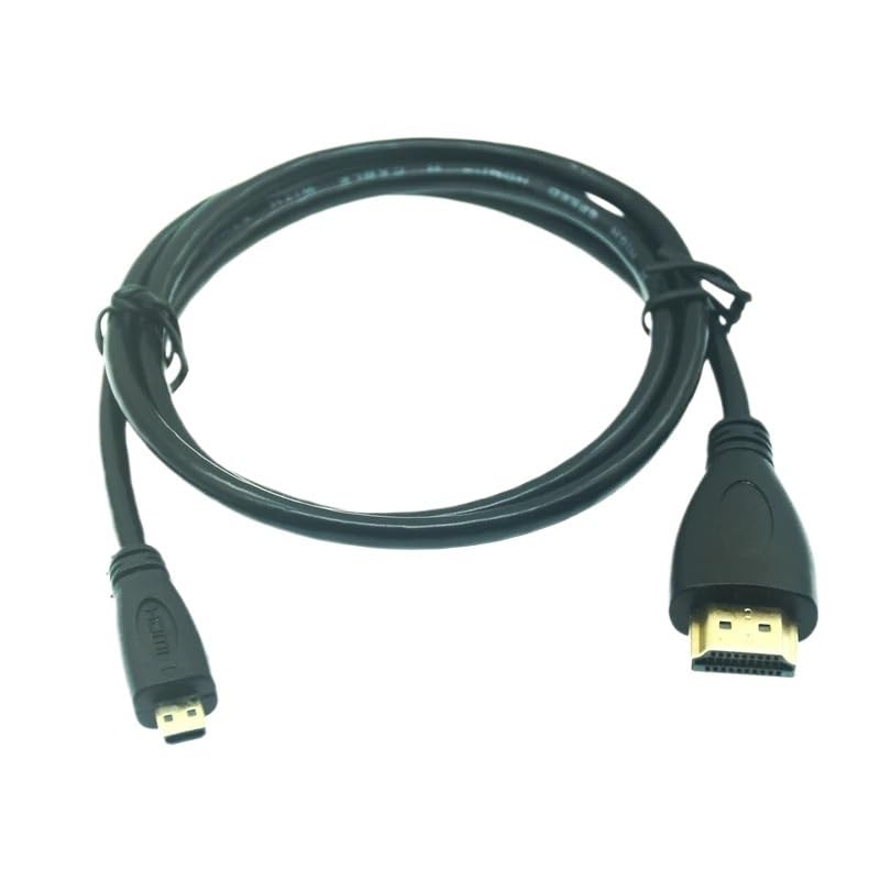 Cable HD a HD 1m-5m 3D 1080P Versión 1.4 Chapado en Oro Macho-Macho M1cro Cable Compatible con HDMI Compatible con Ph/ne Tablet Cámara HDTV Cables (Color : One Color, Size : 1M)