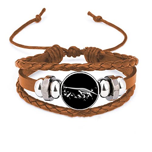 Petit bracelet en cuir avec os de dinosaure, un secret d'histoire à porter