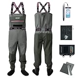 Goture 5-Layer Breathable Fly Fishing Waders for...