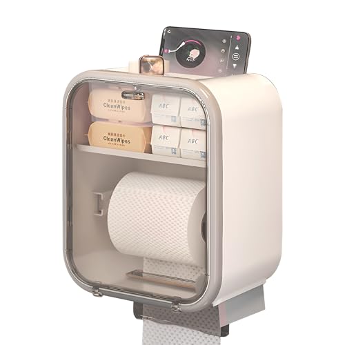 Porta Fazzoletti Distributore di Fazzoletti con Coperchio Scatola di Fazzoletti da Parete Nessuna Perforazione Richiesta Adatta per Bagno docce camera da letto