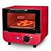 Dash DMTO100GBRD04 Mini Toaster Oven Cooker for Bread, Bagels, Cookies, Pizza, Paninis & More with Baking Tray, Rack, Auto Shut Off Feature, Red