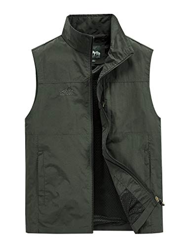 Image of Gihuo Men's Fishing Vest Utility Vest Casual Outdoor Quick Dry Safari Travel Golf Vest Work Vest