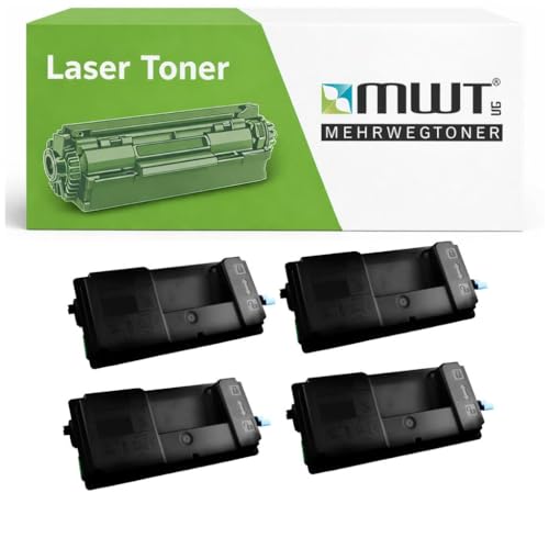 Toner Utax P-5032 P-5536 noir - Lot de 4 recharges pour l'impression intensive de bureau