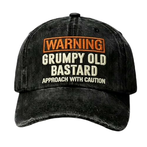 Funny Embroidered Hat，Grumpys Old Bastards Approachs with Caution