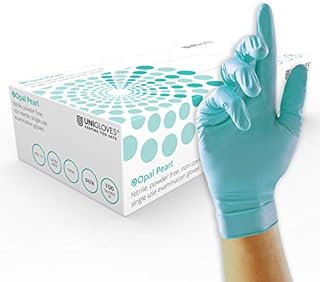 Unigloves Peach Pearl GP0105 Nitrile Examination Gloves - Multipurpose, Powder Free and Latex Free Disposable Gloves, Box of 100 Pairs, Peach, Extra Large