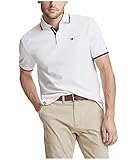 Tommy Hilfiger Men's Regular Kisner Polo in Custom Fit, Bright White-pr, MD