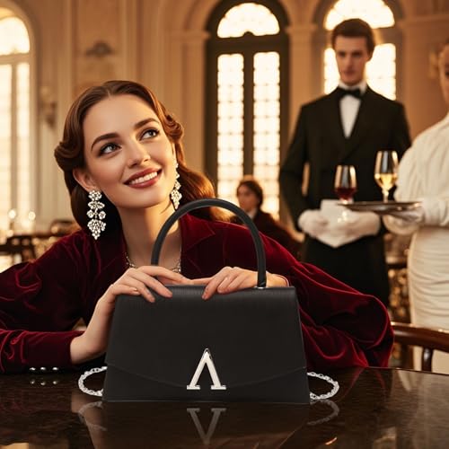 Image of Evening Clutch Purse for Womens Crossbody Shoulder Handbags Wedding Bag Cocktail Purses with Detachable Chain