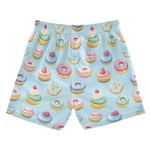 Donut Cake Boys' Swim Trunks Quick-Dry Fabric Lightweight & Breathable for Beach Pool2