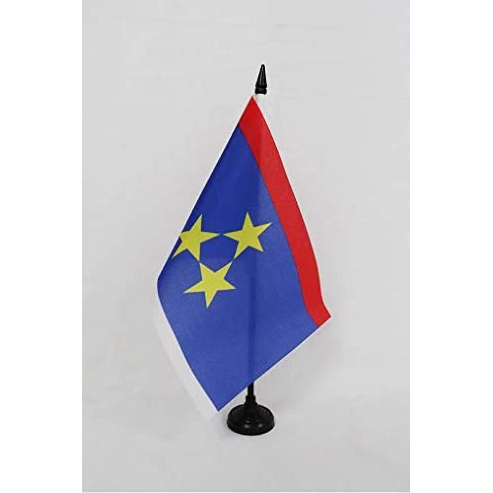 AZ FLAG Autonomous Province of Vojvodina Table Flag 5'' x 8'', Vojvodina Office Decoration 100% Polyester 21 x 14 cm