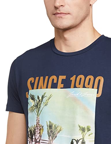 Image of Jack & Jones Men's Cotton Printed Slim Fit T-Shirt