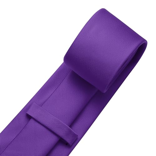 Image of DecTwig Men's Ties Solid Color Formal Neckties 3.15 inch (8CM) Black Ties For Men
