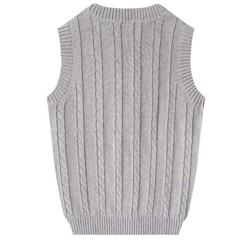 Men V-Neck Vest Sleeveless Sweater Thickened Warm Simple Slim Fit Knit Top Fall Winter3