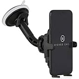 Lieferumfang: 1x Wicked Chili Auto Windschutzscheiben Halter mit 70mm HQ Saugnapf und universeller Klemmbacken Halterung für Apple iPhone Handy und Smartphone