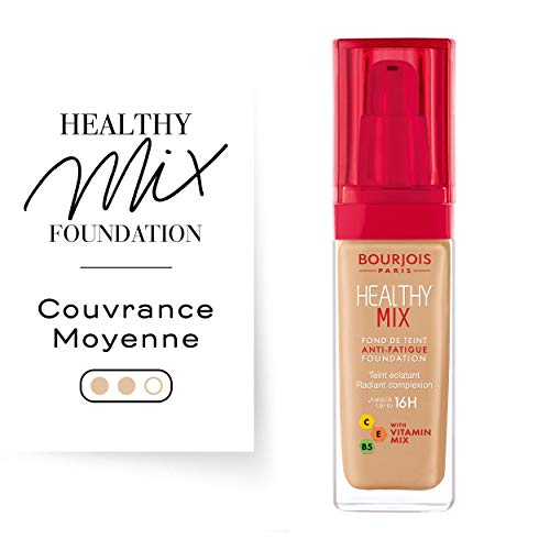 Bourjois Fond de Teint Healthy Mix Anti Fatigue et Révélateur d'Eclat Teint Unifié Frais et Hydraté Longue Tenue 54 30ml - vue 3