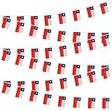 Chile Flags Chilean Small Mini String Banner Flags Miniature Chile Flags Banners For Grand Opening, Olympics Festival,Grand Opening Sports Celebration Decorations (50 Feet 38 Flags)