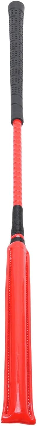 Pomya Antislip Silicone Handle Riding Crop | 65cm Black Patent Leather Equestrian Whip for Horse Training & Racing