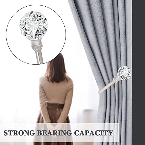 Curtain Drapery Holdbacks, Curtain Tieback Hooks With Crystal Ball, U Shaped Curtain Holders Wall Mounted Curtain Holdbacks, Heavy Duty Window Treatment Holdbacks For Home #TOP3