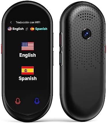 HASLED Language Translator Device, Portable Two-Way Instant Translator, Offline Online Voice Photo Translation, 137 Languages Supported, High Accuracy Device for Travel Business Learning (Black)