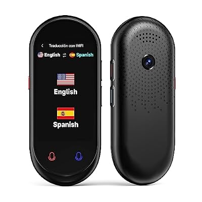 Language Translator Device No WI-FI, Artificial Intelligence Voice Instant Two-Way Language Translation Support Offline, Recording and Photograph