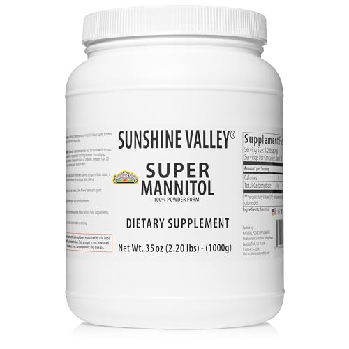 Sunshine Valley Mannitol Powder Sugar-Free Sweetener Sugar Substitute for Coffee Tea & Recipes 35 oz