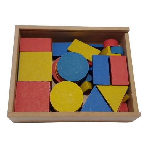 Blocos Lógicos 48 Peças em Madeira Jogo Brinquedo Pedagógico Educativo Classificação de Formas