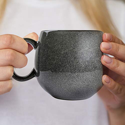 Unicasa Coffee Mugs Set, 18Oz Ceramic Jumbo Mugs Set Of 4, Porcelain Cereal, Soup Cups With Handles For Coffee, Tea, Milk, Latte And Cocoa, Microwave Safe - Reactive Grey #TOP5