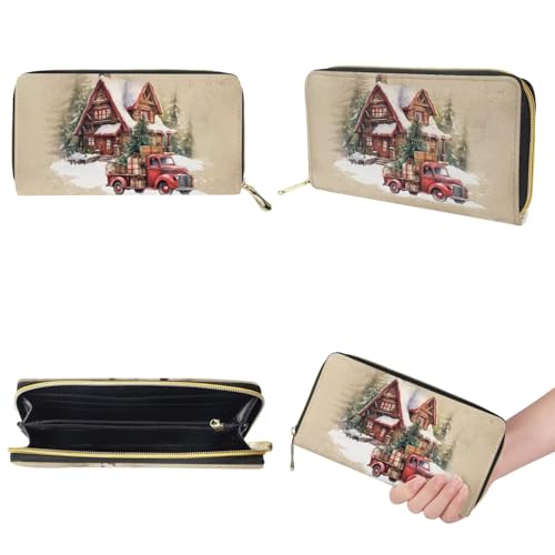 Image of HUGS IDEA Leather Purses and Handbag for Women Bucket Bag with Wrist Wallet 2 Packs