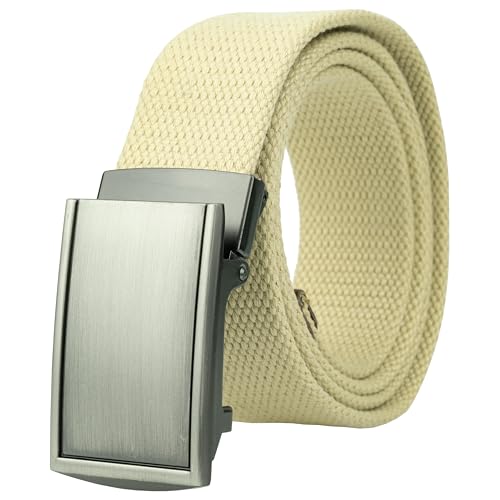 Gelante Canvas Belt, Heavy Duty Cotton Webbing Strap for Work and Casual 2037A