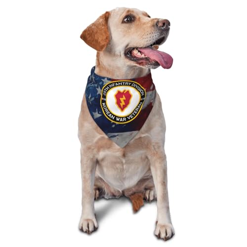 25th Infantry Division Korean War Veteran Dog Scarf Pet Bandana Cat Pet Bibs