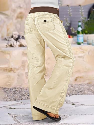Image of Flamingals Straight Leg Drawstring Pants for Women