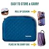 lootvana Inflatable Airplane Seat Cushion for Long Flights – Self-Inflating Travel Seat Pad for Pressure Relief, Portable Foldable Cushion for Air Travel, Camping & Stadium (Blue)