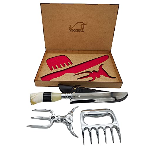 Kit Churrasco Faca Garfo e Garra de Urso Mestre do Churrasco